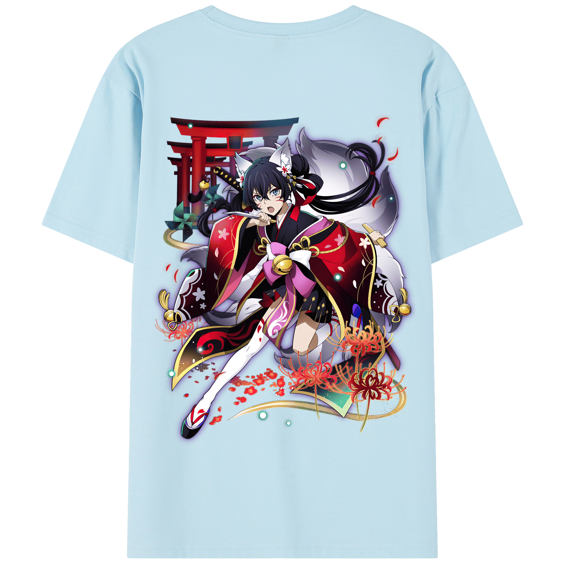 （画像用） 文豪ストレイドッグス Bungo Stray Dogs 綿100％半袖Tシャツ（背面プリント）
